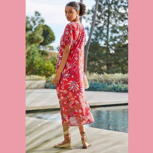 Anthropologie Floral Midi Dress - NEW - Picture 4 of 10